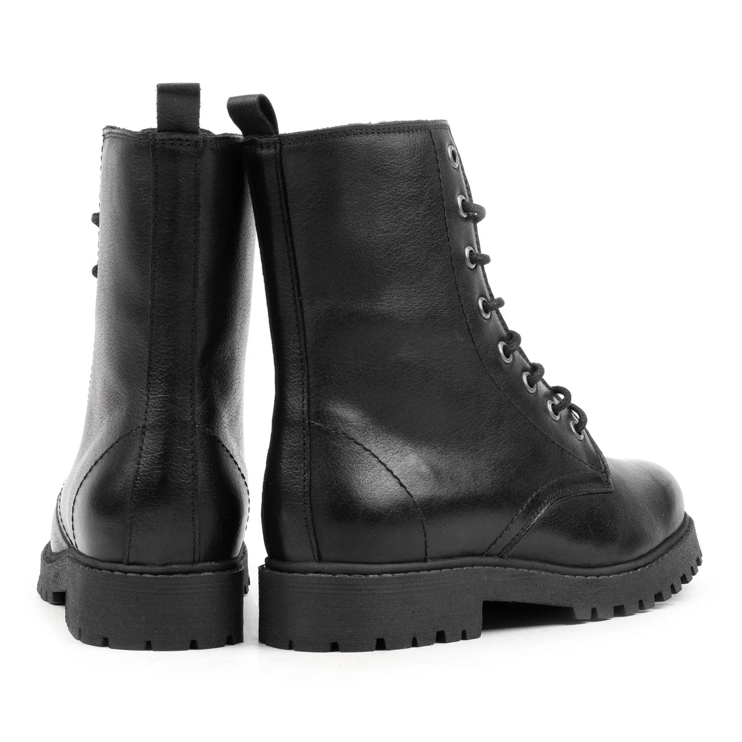 MONTANA LD LACE HIGH fekete bőr sneaker