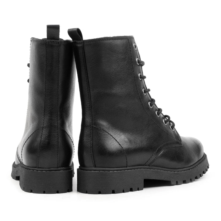 MONTANA LD LACE HIGH fekete bőr sneaker