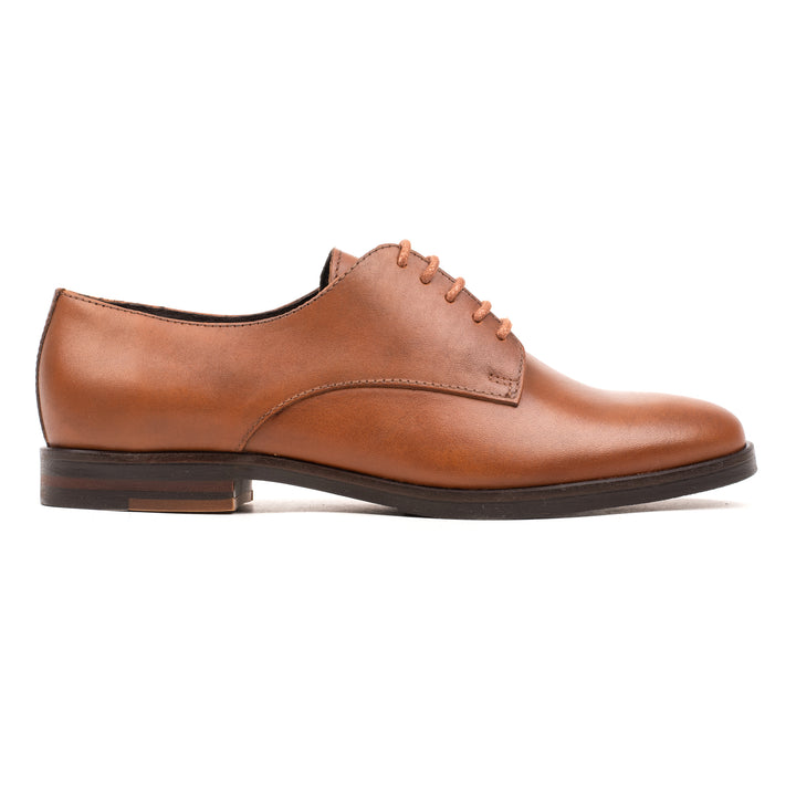 LIDIA SHOE konyak színű sima bőr sneaker