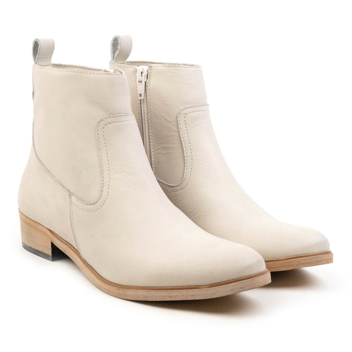 RICCIA ANKLE BOOT Ice bőr csizma