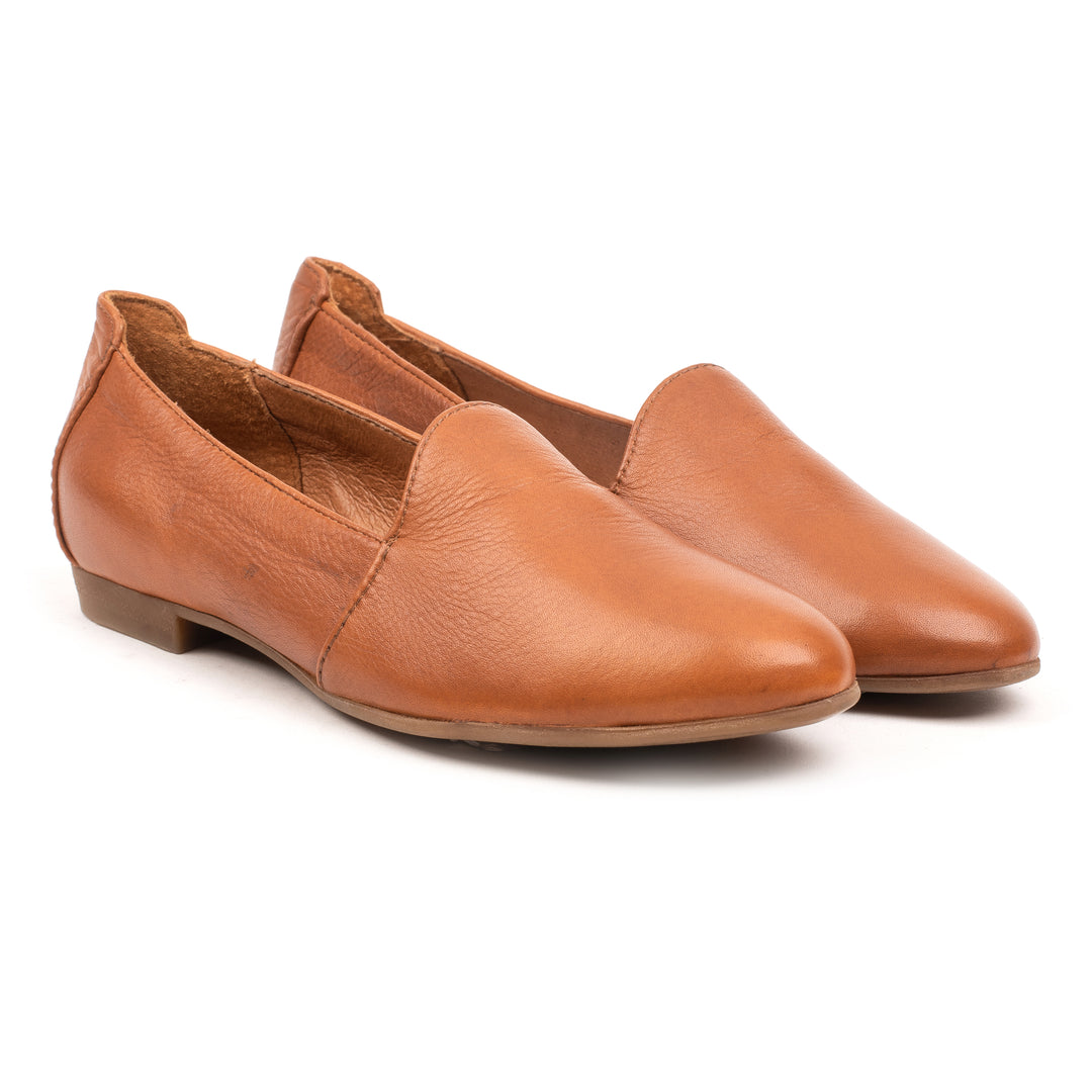 PREP CAPE LOAFER konyak színű mart bőr