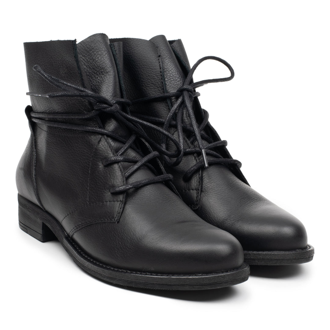 NEW LEVA 2 LACE fekete mart bőr sneaker