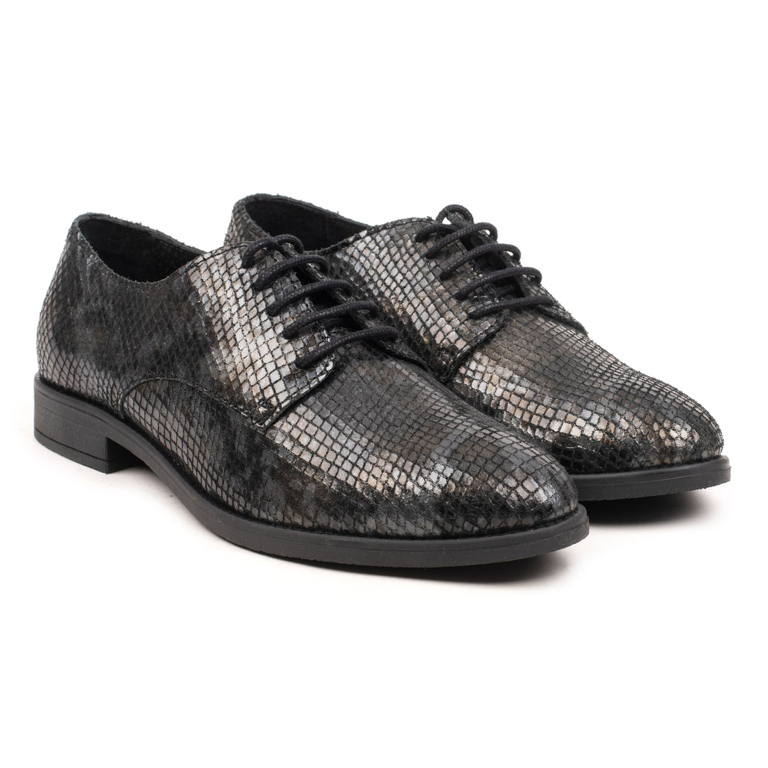 DAISA SHOE szürke bőr cu imprimeu piton sneaker