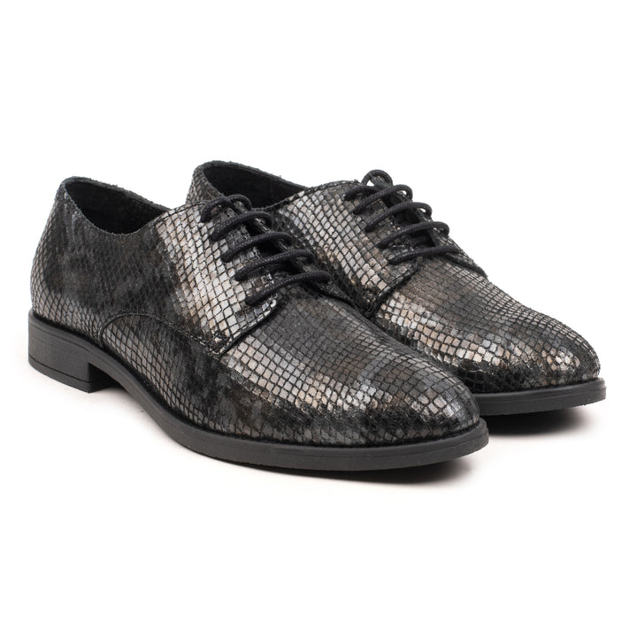 DAISA SHOE szürke bőr cu imprimeu piton sneaker