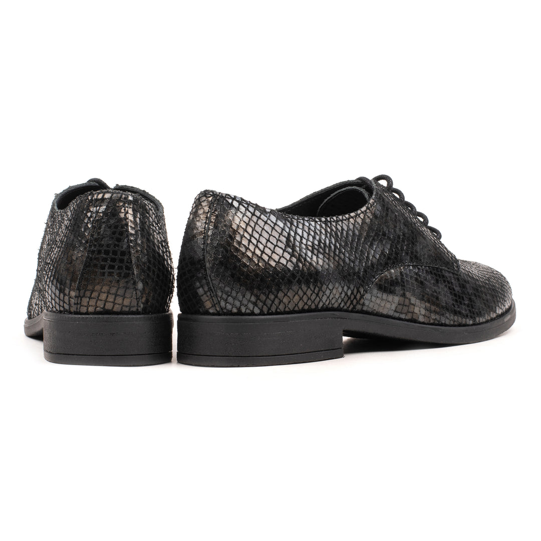 DAISA SHOE szürke bőr cu imprimeu piton sneaker