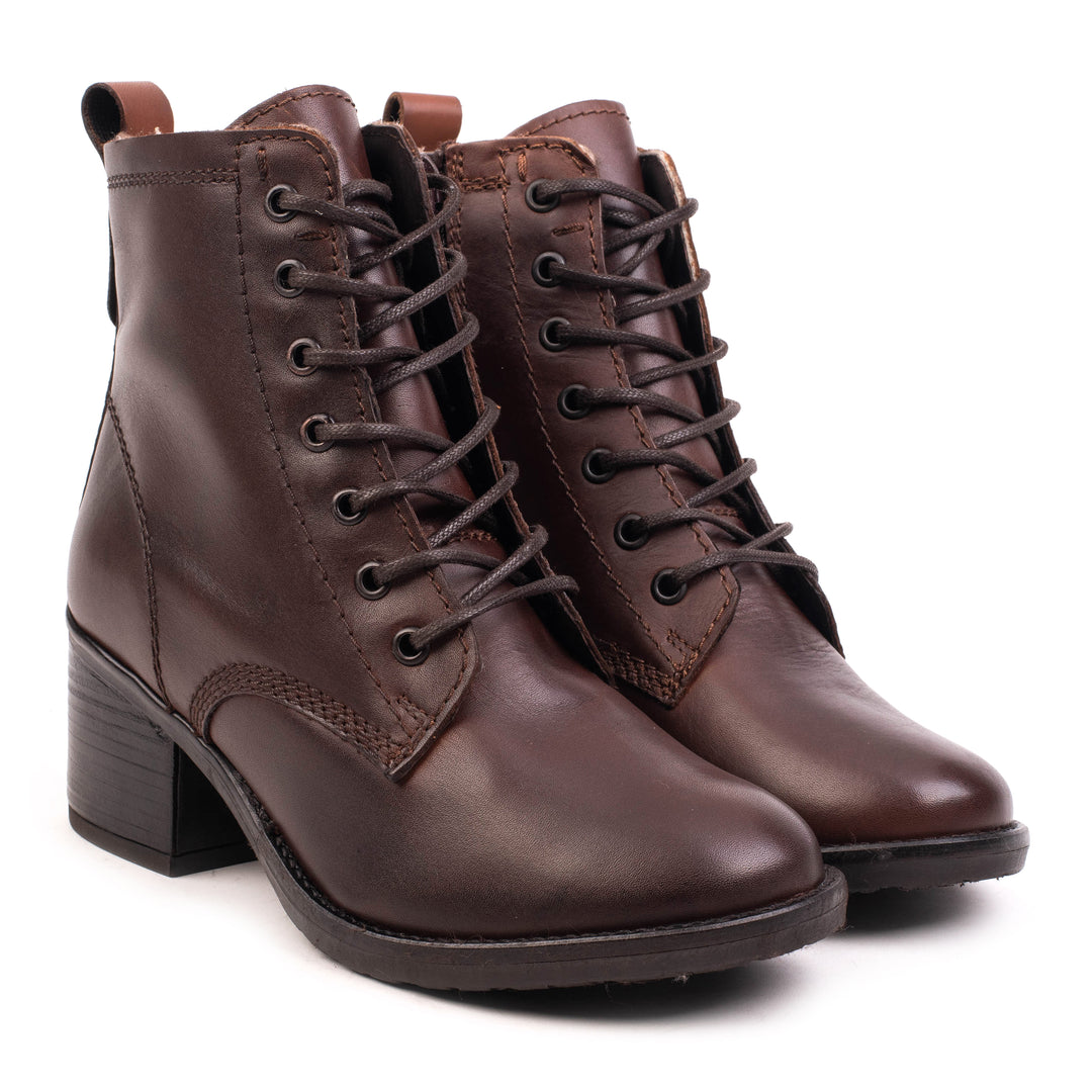 ANNIE ANKLE LACE BOOT Tdm bőr csizma