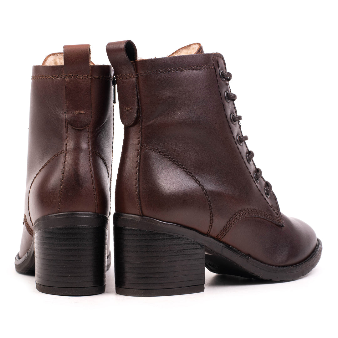 ANNIE ANKLE LACE BOOT Tdm bőr csizma