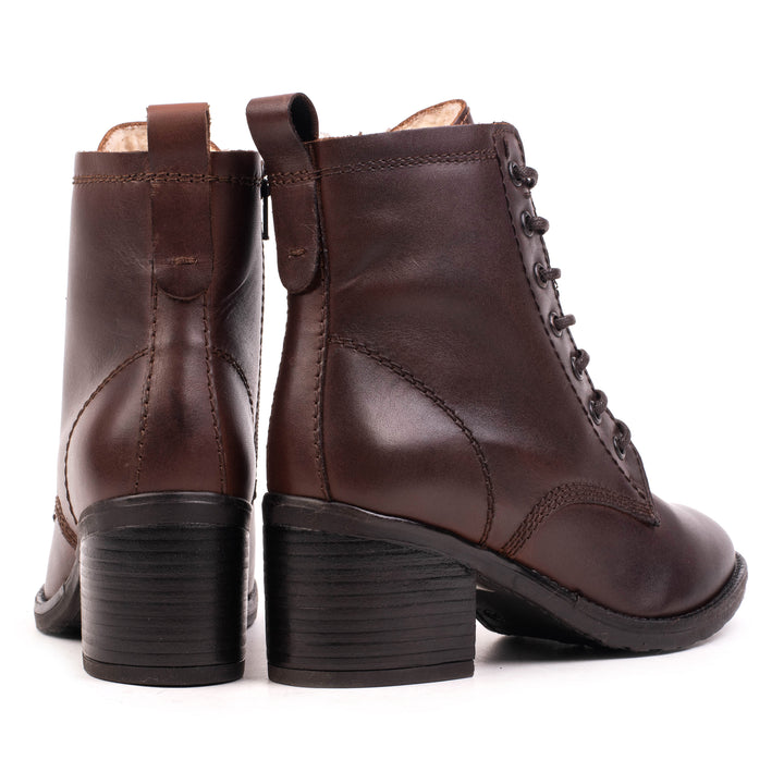 ANNIE ANKLE LACE BOOT Tdm bőr csizma