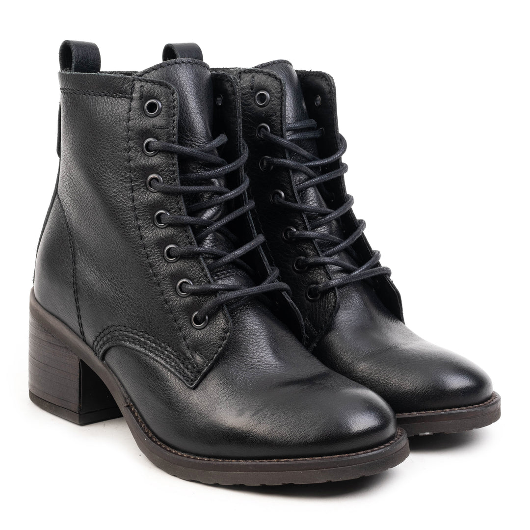 ANNIE ANKLE LACE BOOT fekete csizma