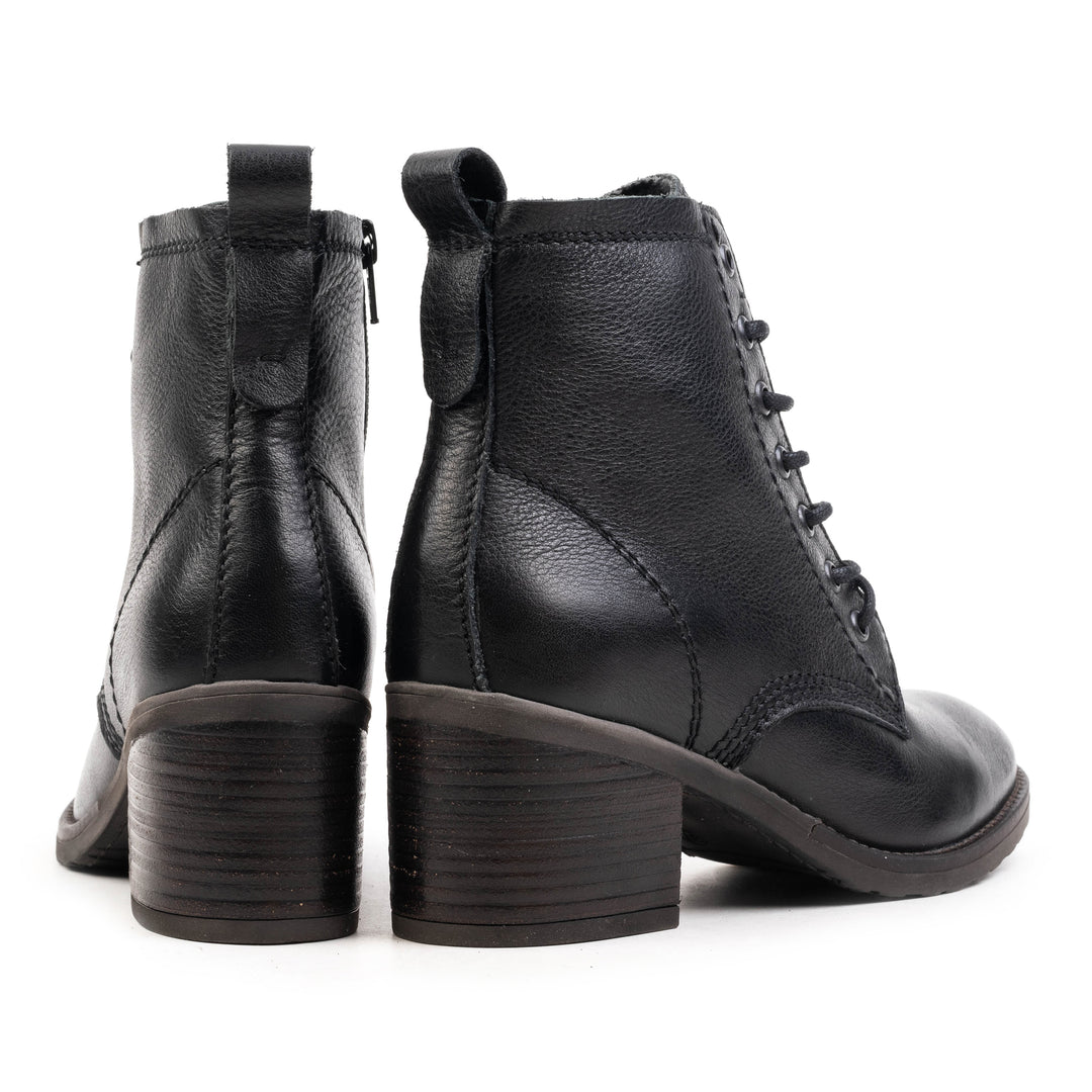 ANNIE ANKLE LACE BOOT fekete csizma