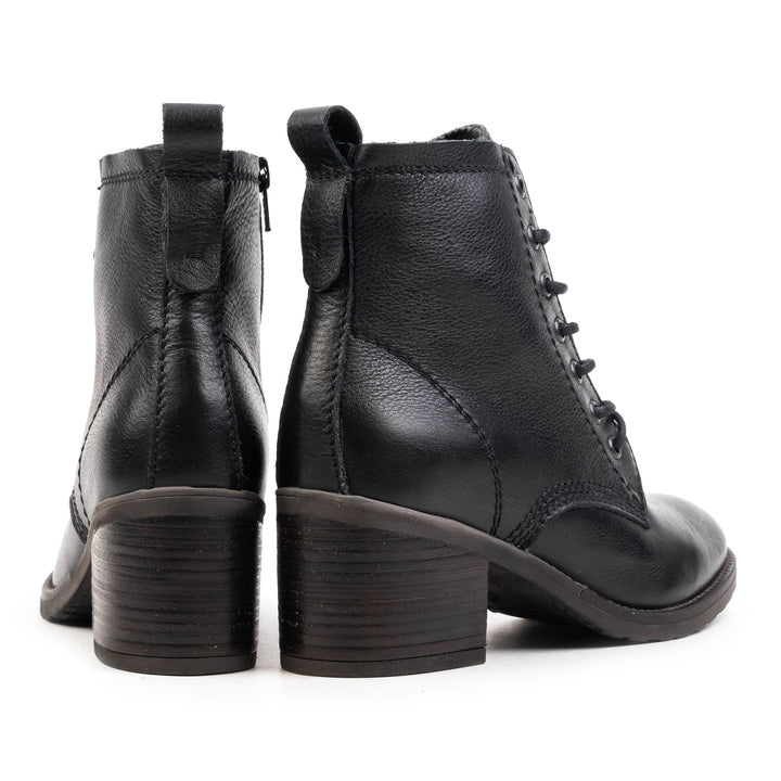 ANNIE ANKLE LACE BOOT fekete csizma