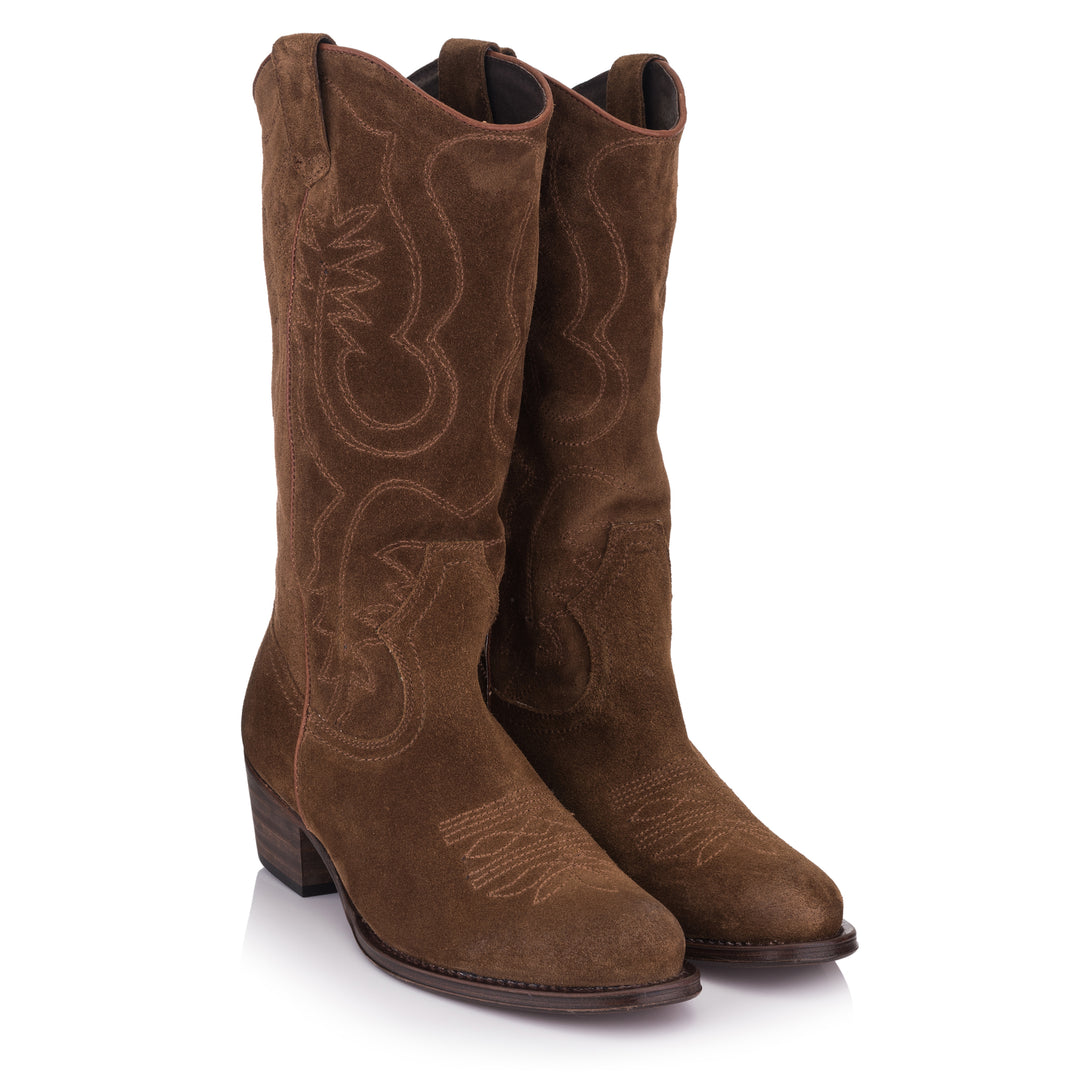 DULCE WESTERN PLAIN barna Suede bőr sneaker