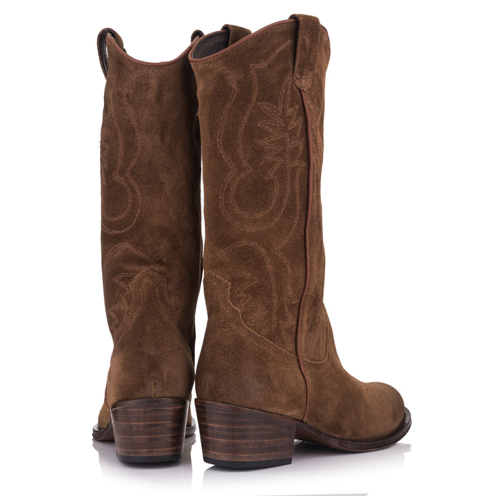 DULCE WESTERN PLAIN barna Suede bőr sneaker