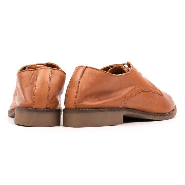 CODE SHOE konyak színű mart bőr sneaker