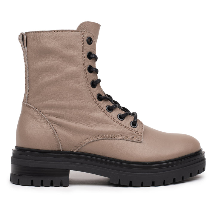 LEYTON ANKLE BOOT taupe mart bőr csizma