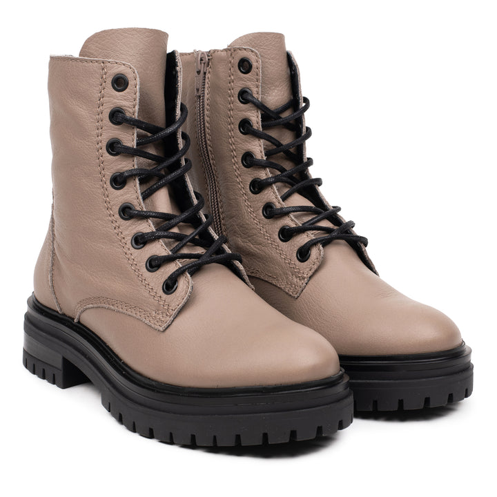 LEYTON ANKLE BOOT taupe mart bőr csizma