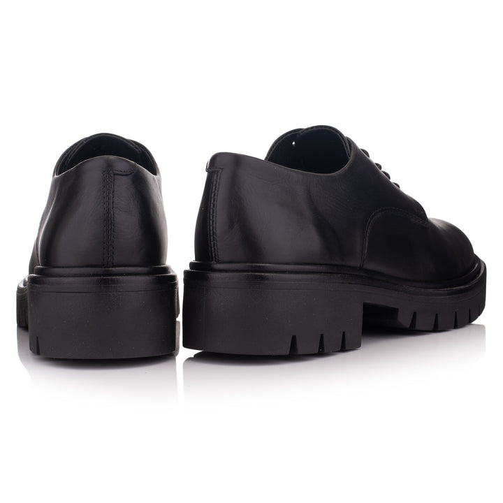LAURIE DERBY LACE UP fekete bőr