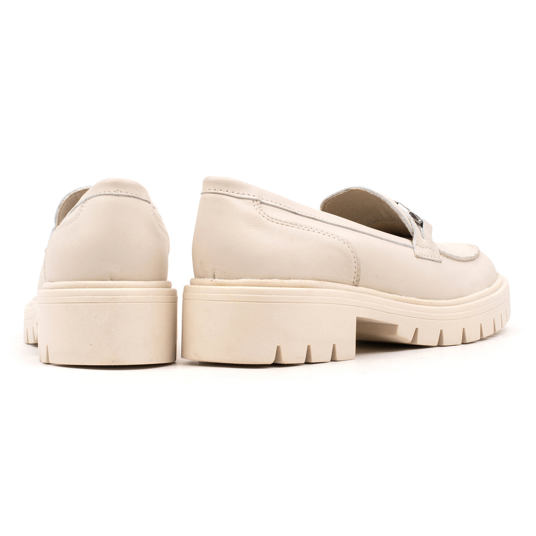 LAURIE CHAIN LOAFER Ice bőr