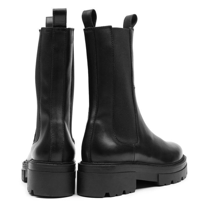 SHARI HIGH CHELSEA fekete bőr