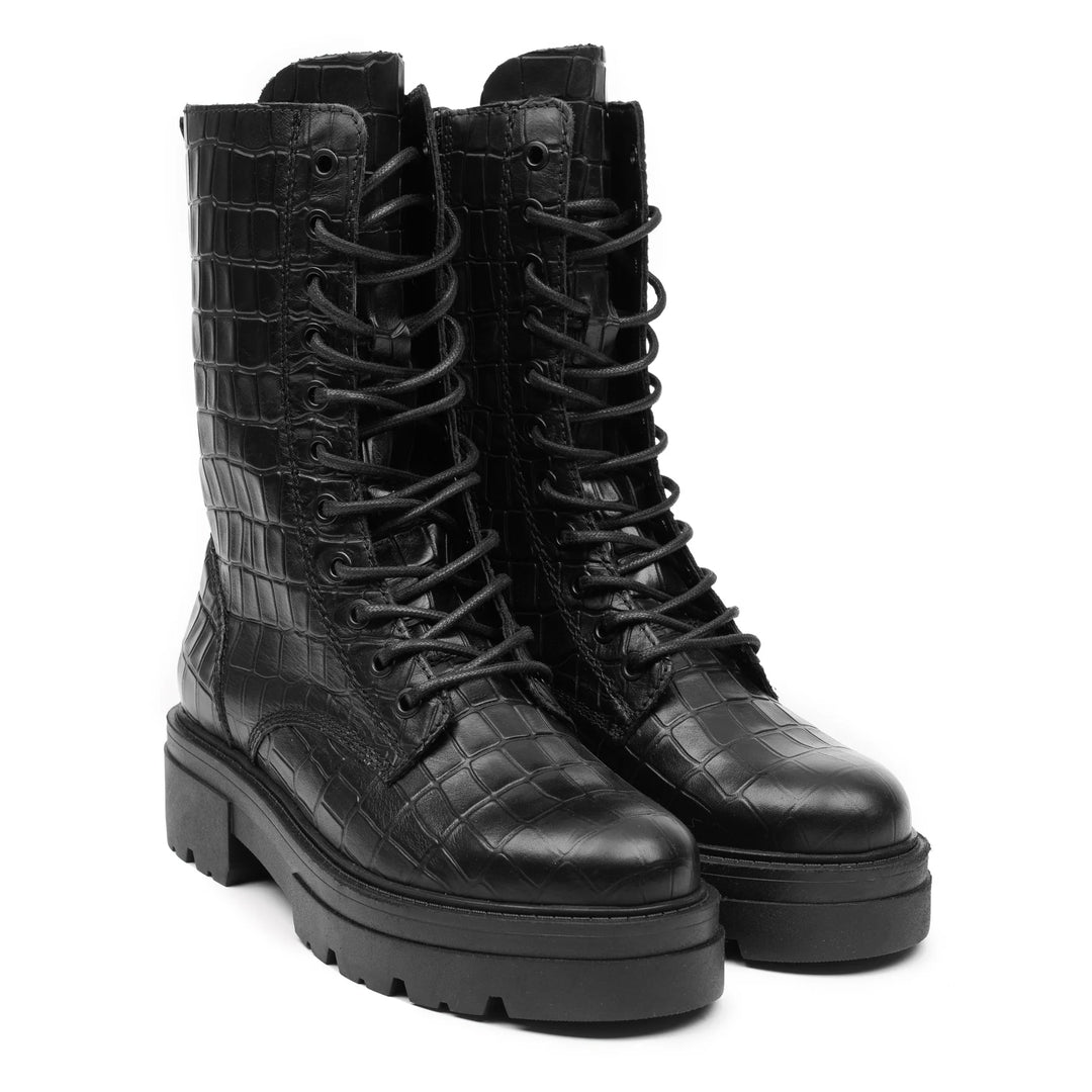 SHARI COMBAT HIGH fekete Coda 2 Embossed sneaker