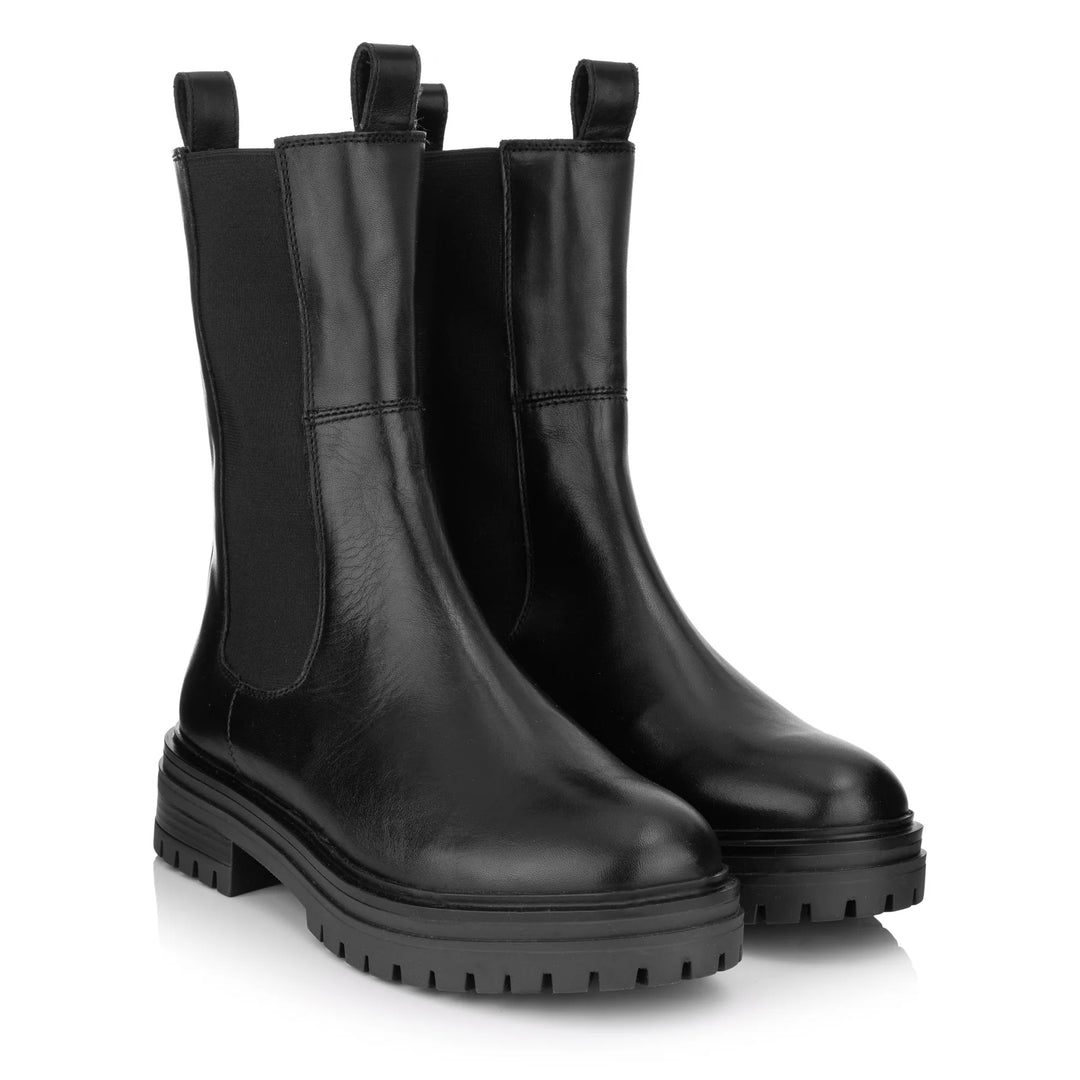 LEYTON HIGH CHELSEA Fekete bőr