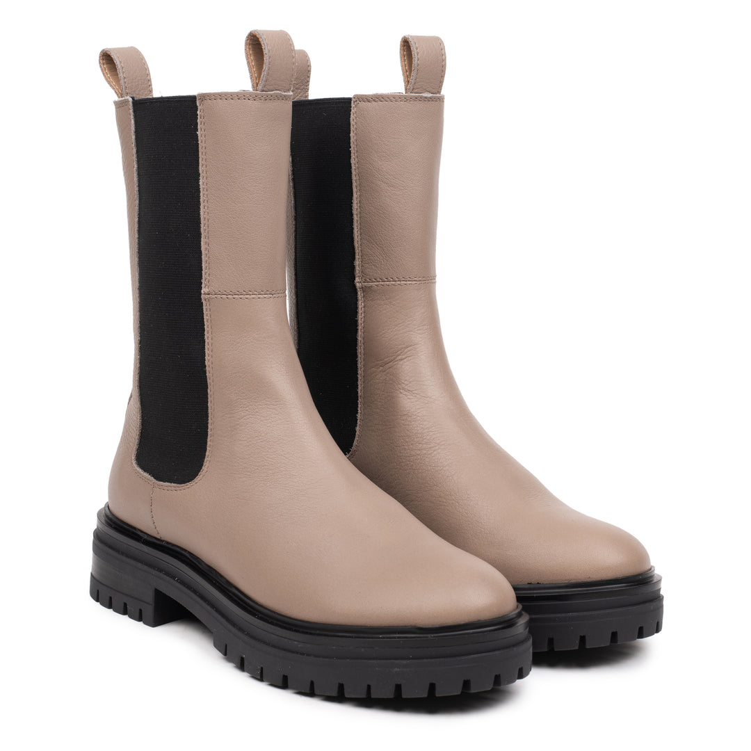 LEYTON HIGH CHELSEA taupe mart bőr