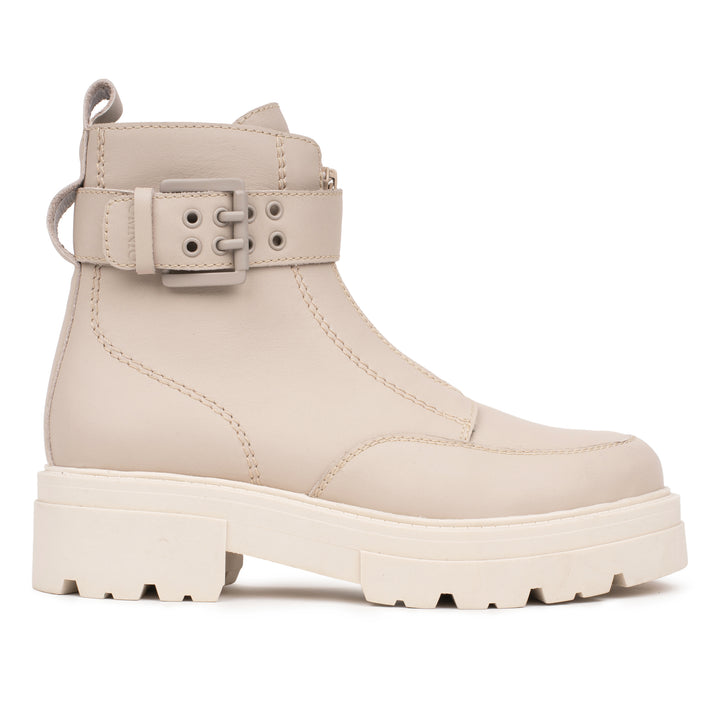 SHARI ANKLE ZIP bézs mart bőr sneaker
