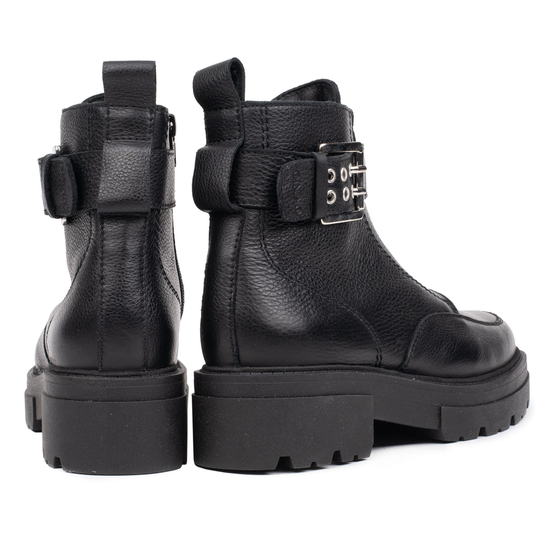 SHARI ANKLE ZIP fekete mart bőr sneaker