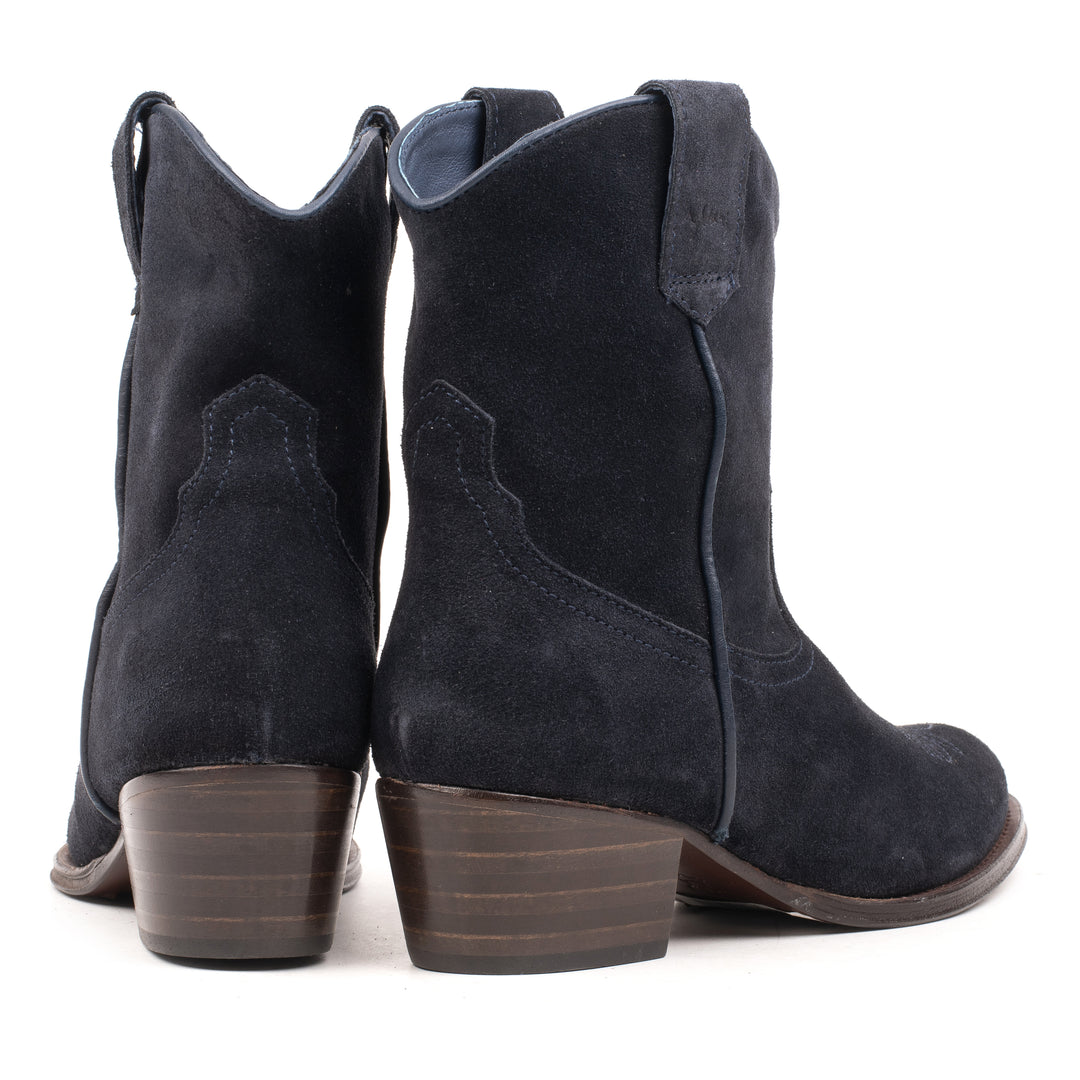 DULCE WESTERN SHORT sötétkék bőr Suede sneaker