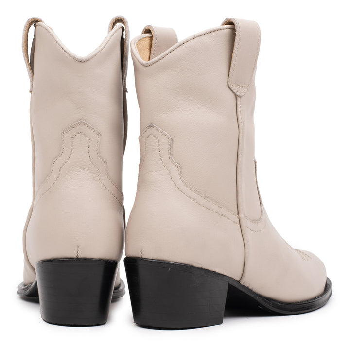 DULCE WESTERN SHORT bézs mart bőr sneaker