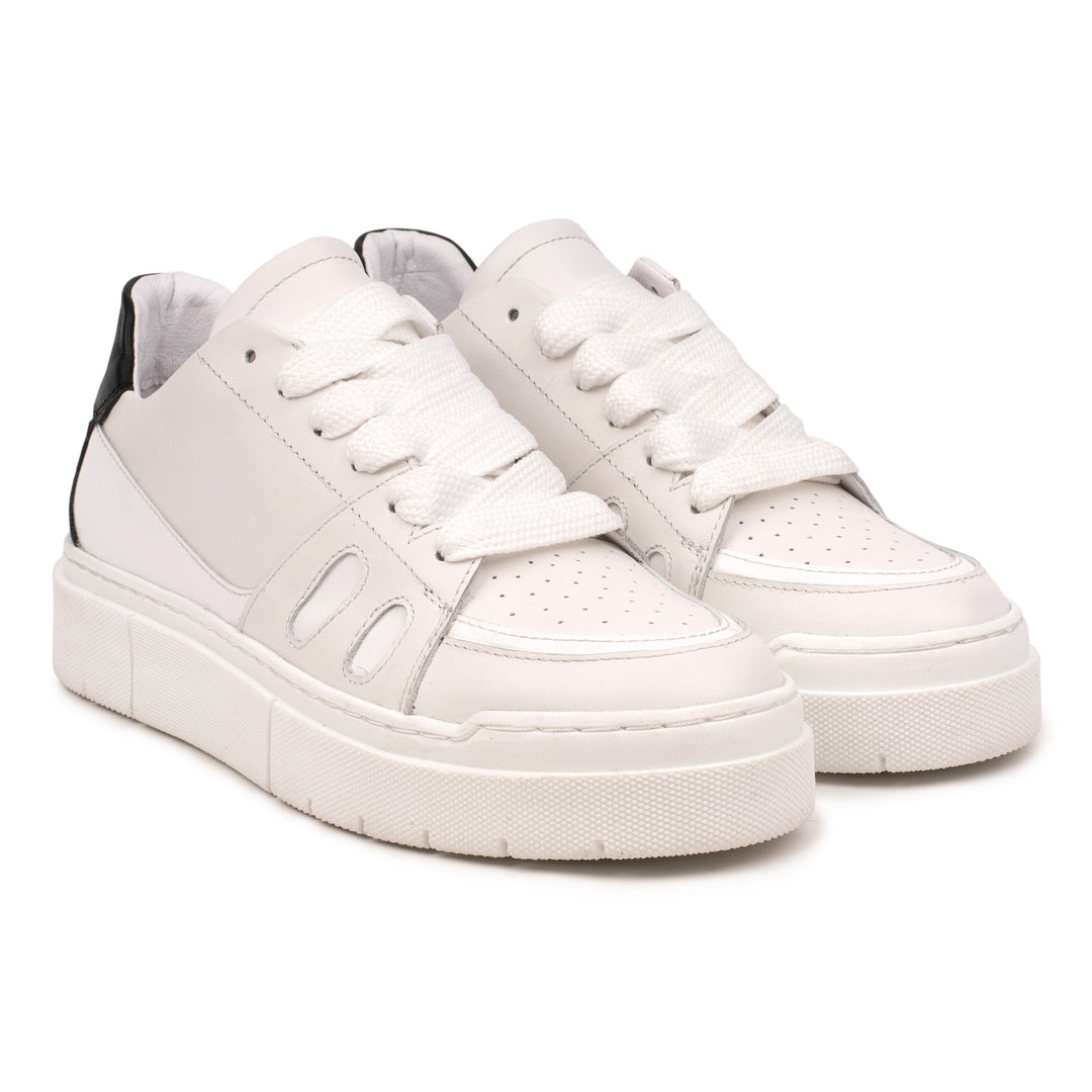 RIVA LOW TOP fehér/fekete bőr sneaker