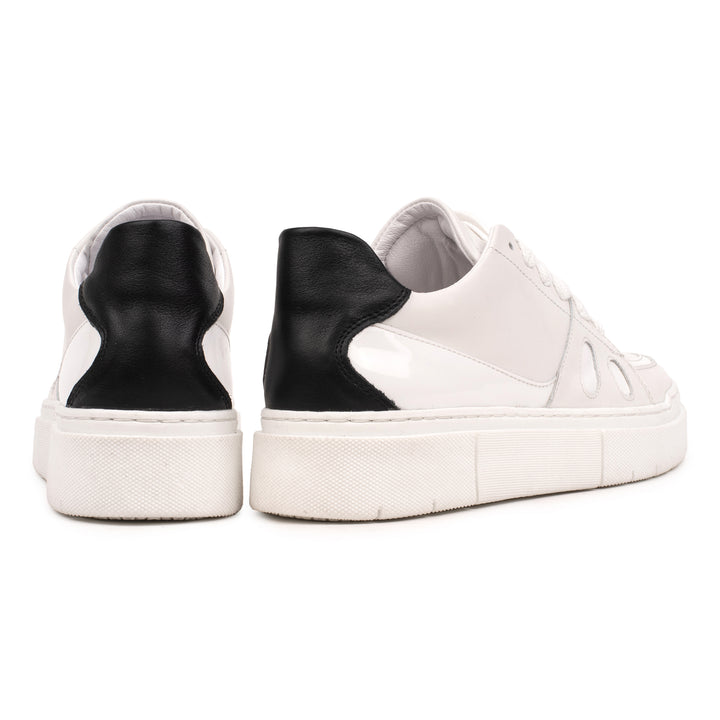 RIVA LOW TOP fehér/fekete bőr sneaker