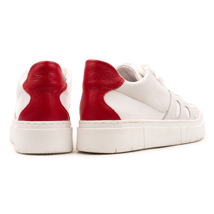 RIVA LOW TOP fehér/piros bőr sneaker