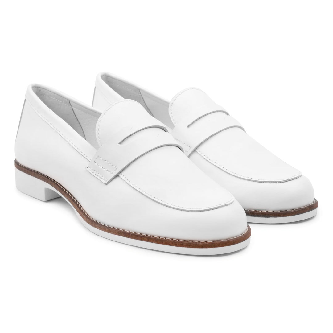 CODE LOAFER Fehér bőr