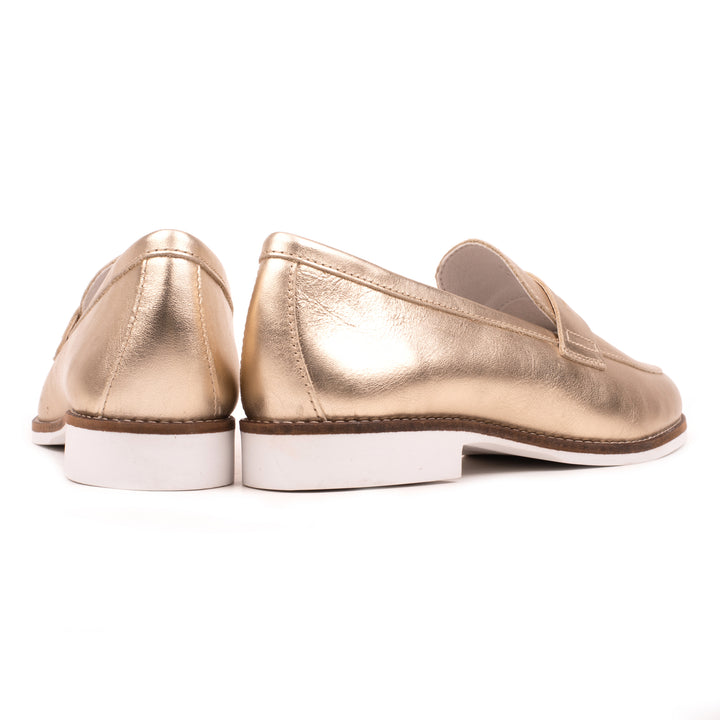 CODE LOAFER Gold bőr