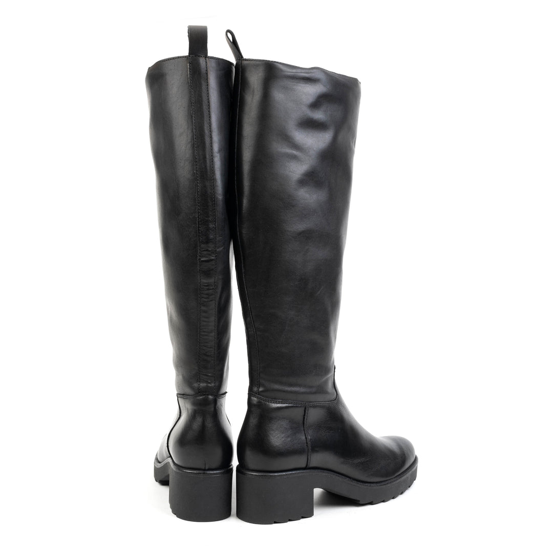 YALE HIGH LEG fekete bőr sneaker