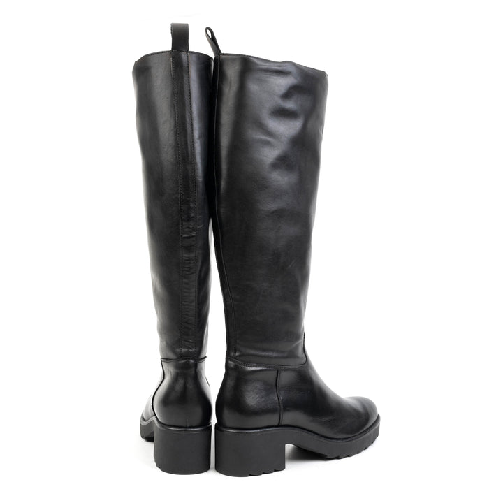 YALE HIGH LEG fekete bőr sneaker