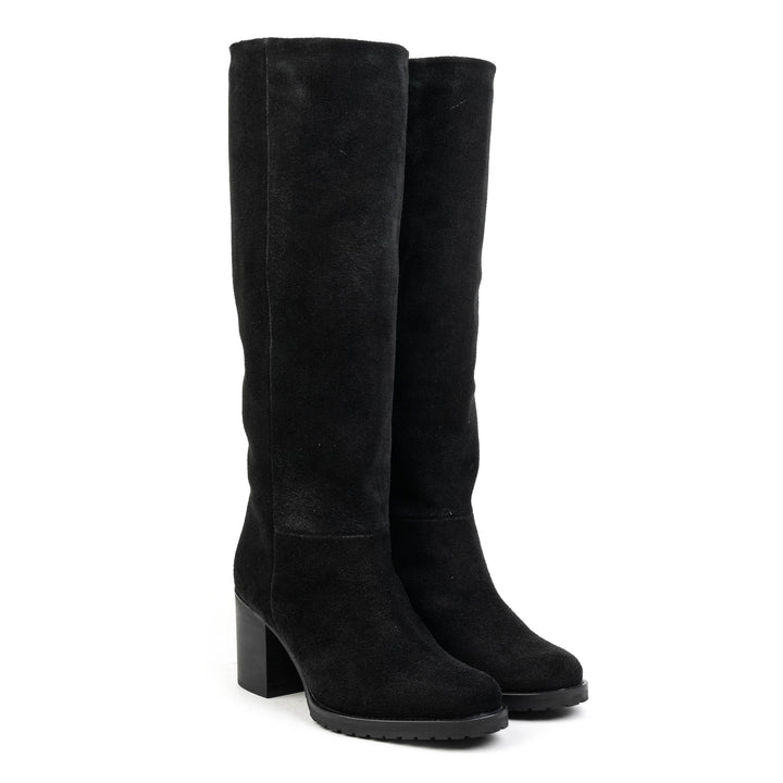NEW BIANCA HIGH LEG fekete Suede sneaker