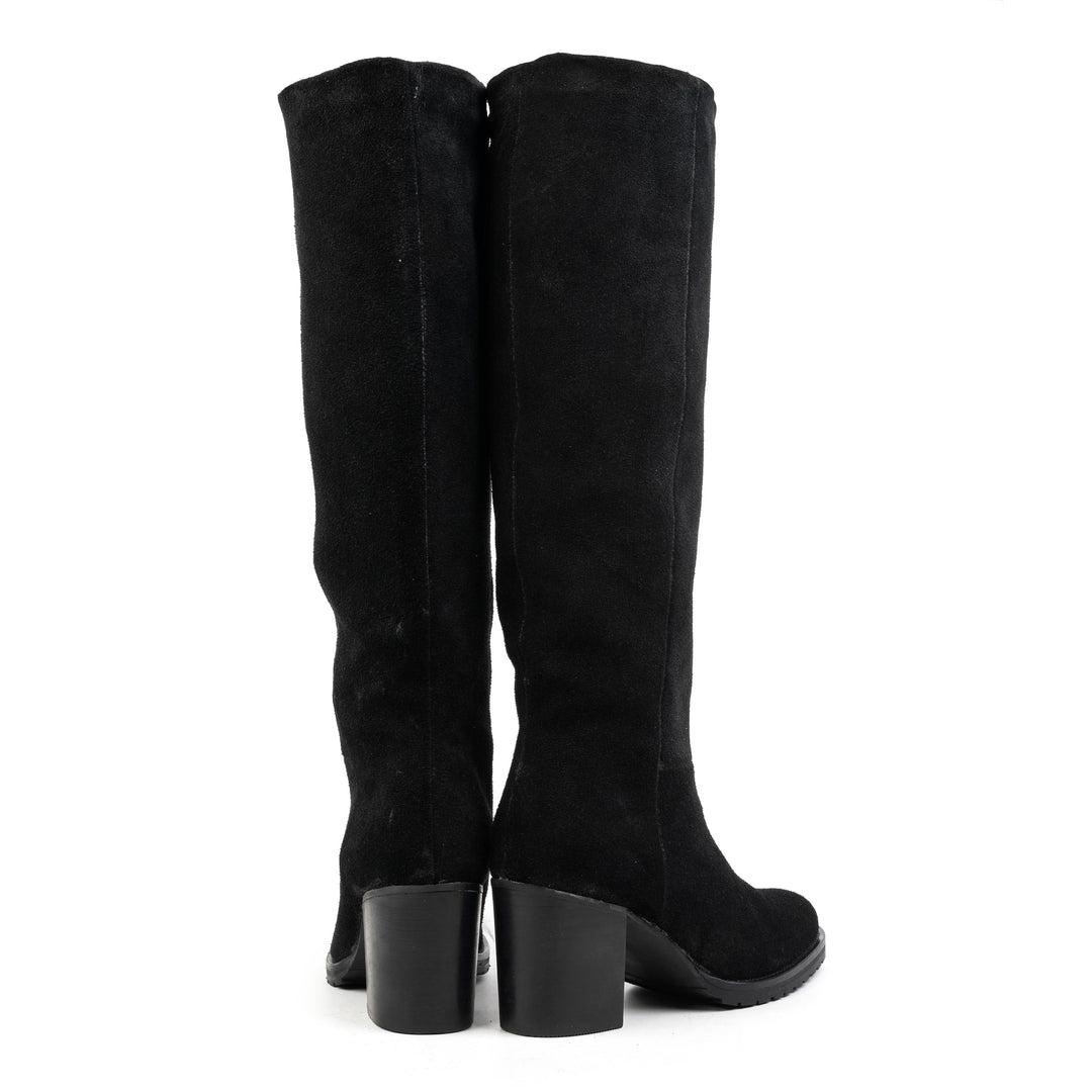 NEW BIANCA HIGH LEG fekete Suede sneaker