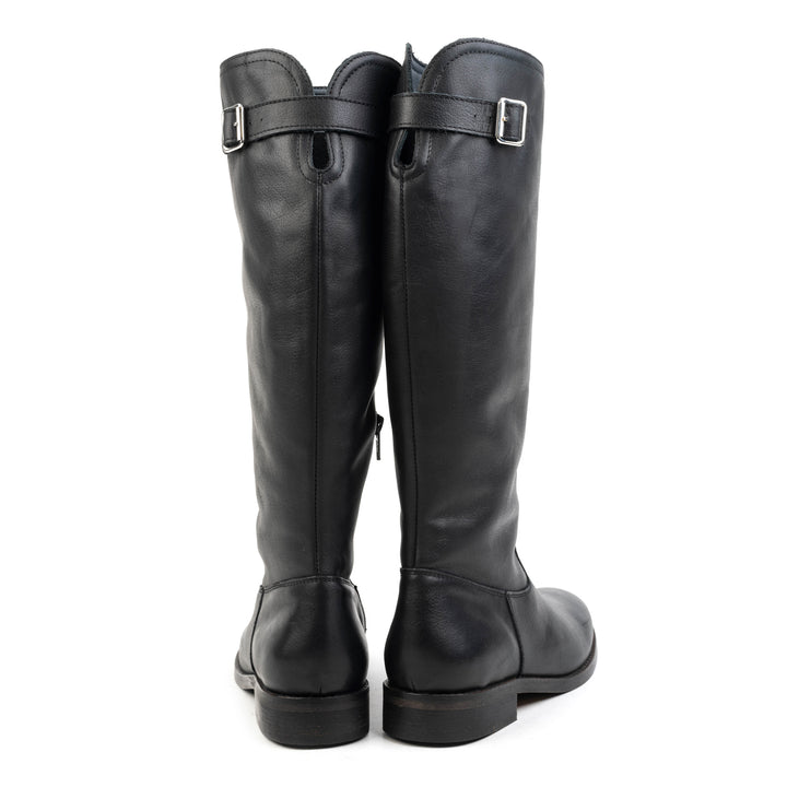 SARTO HIGH BOOT fekete bőr csizma