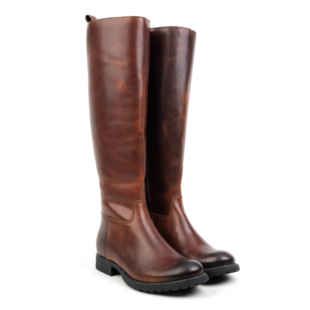SARAH HIGH LEG Chestnut bőr sneaker