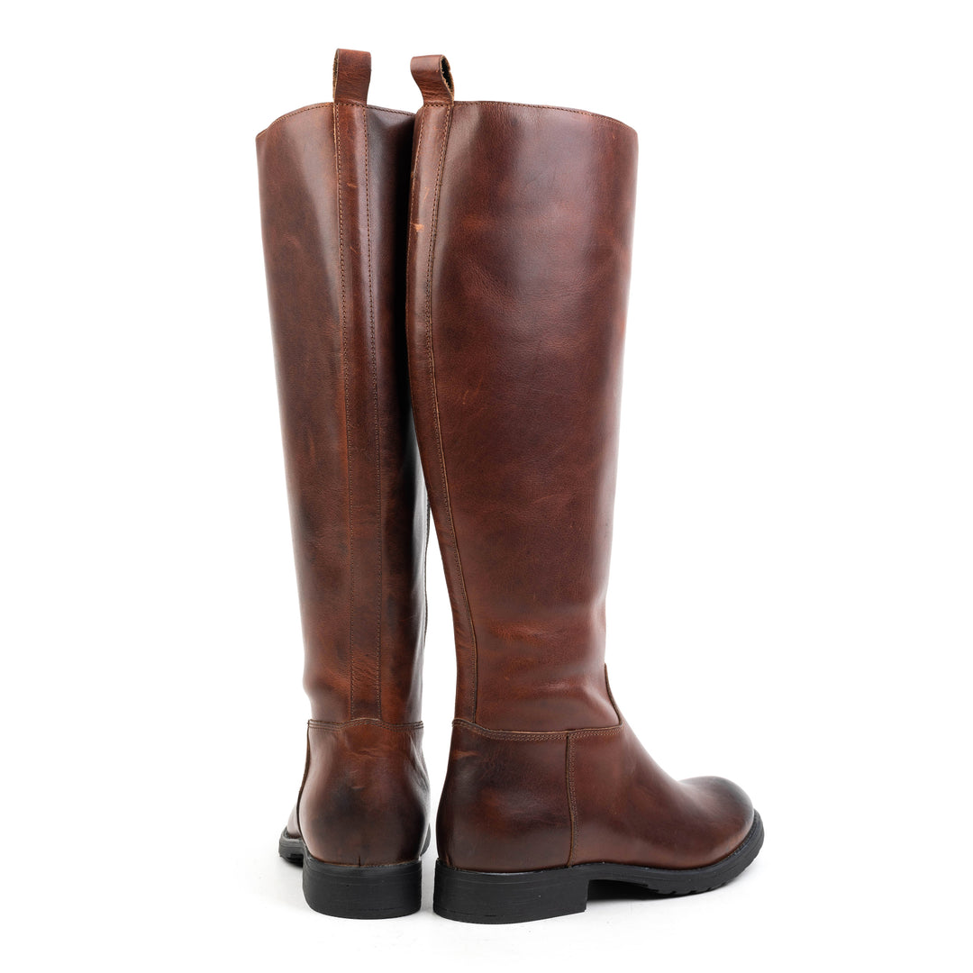 SARAH HIGH LEG Chestnut bőr sneaker