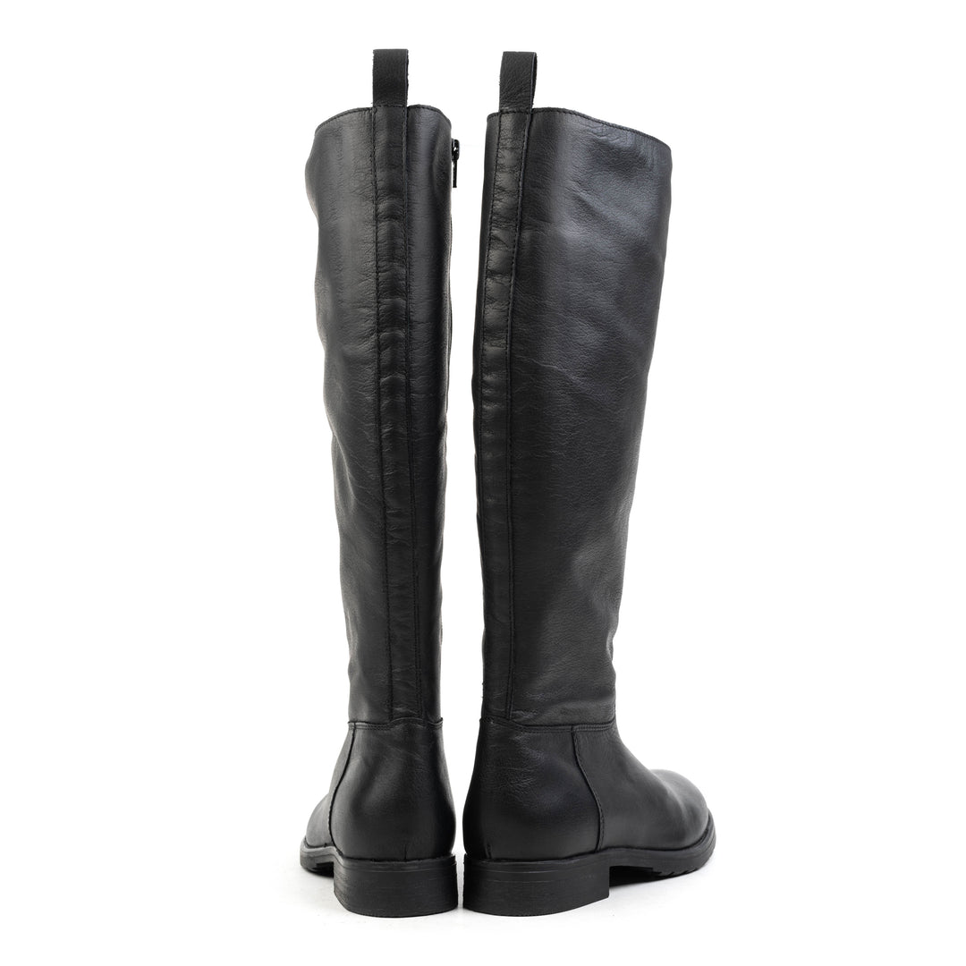 SARAH HIGH LEG fekete bőr sneaker