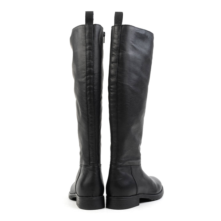 SARAH HIGH LEG fekete bőr sneaker