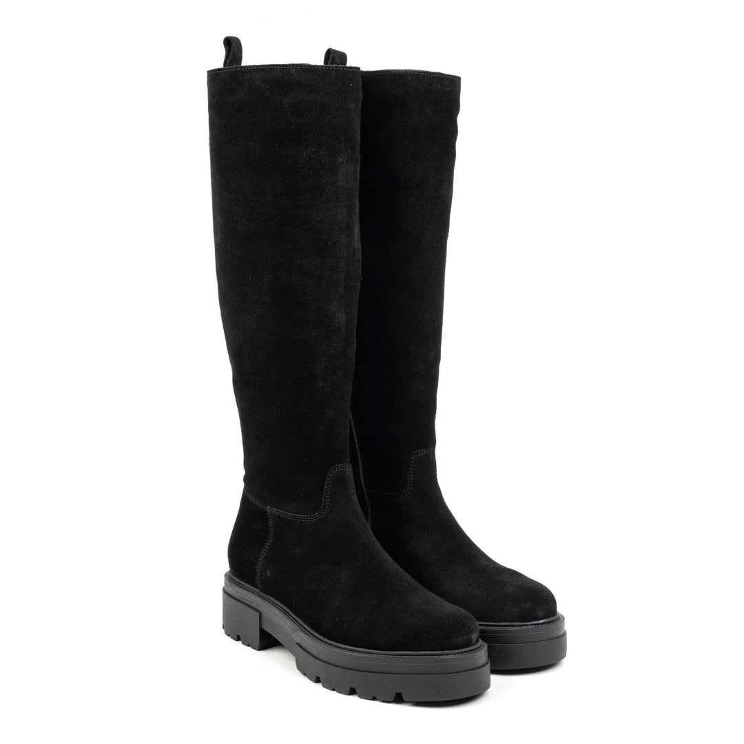 SHARI HIGH BOOT fekete Suede csizma