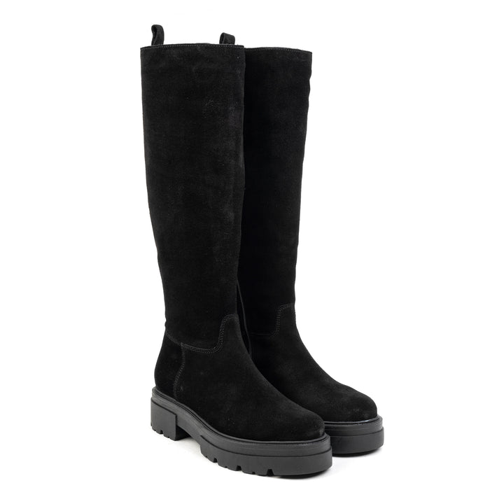 SHARI HIGH BOOT fekete Suede csizma