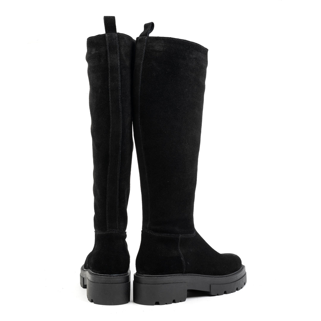 SHARI HIGH BOOT fekete Suede csizma