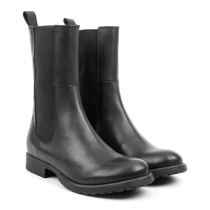 SARAH CHELSEA MAGAS Fekete Bőr