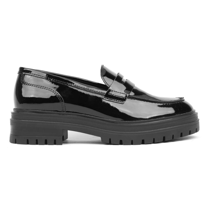 LEYTON LOAFER SADDLE fekete bőr Patent