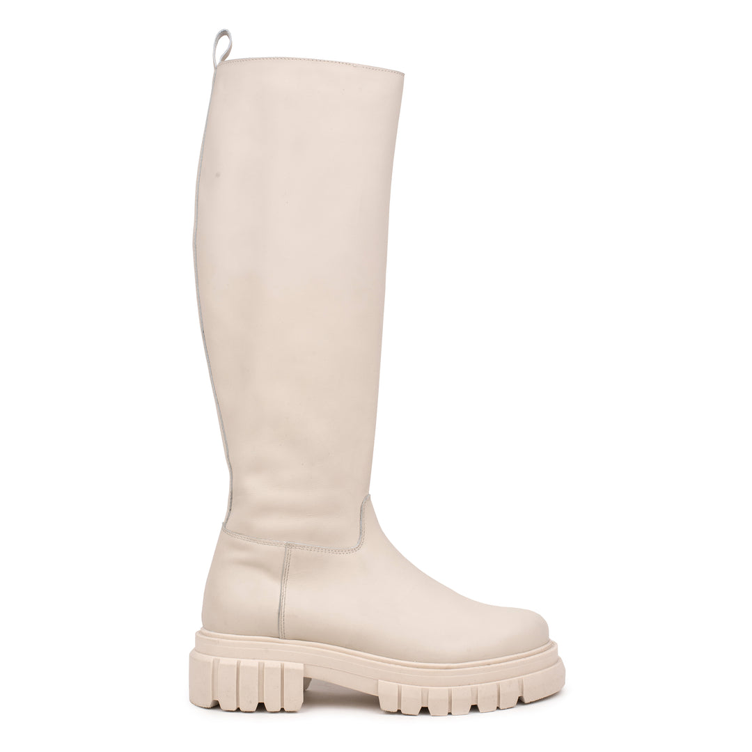OMNIO Cizme Albe | Loreta High Leg Ice Leather - s